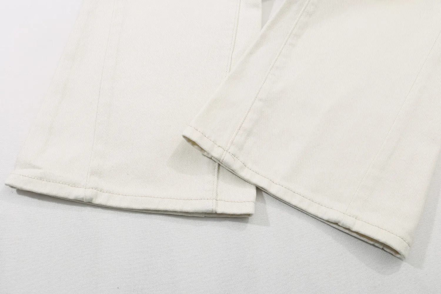659#Gallery Dept New Dirty Style Mud Dyed Old Washed Off-White Spliced ​​Micro-Large Jeans Fashionable and Versatile Casual Pants Off-White S~XL P250